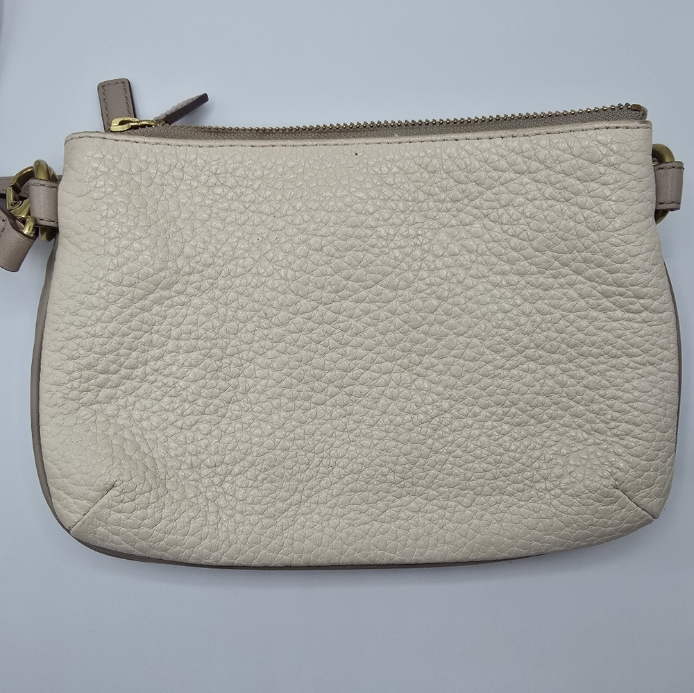 Fossil Morgan Small Crossbody Bag Purse Cream Pebbled Leather ZB5720 - Picture 3 of 16